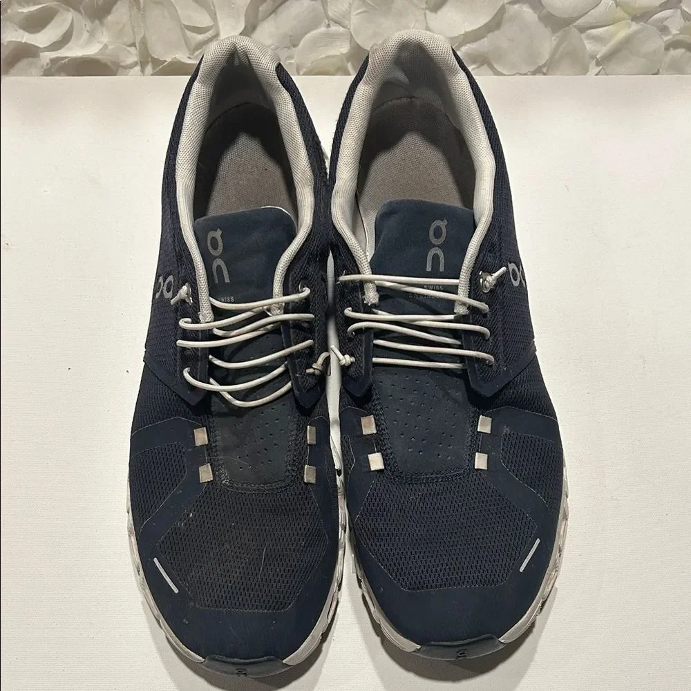 On Running Navy and White Men's Athletic Sneakers